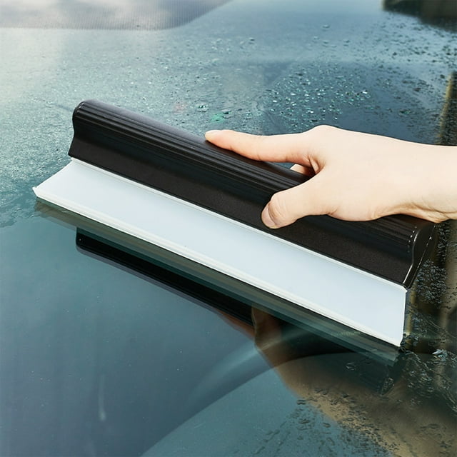 Car Windshield Squeegee | 12.6-Inch Plastic Water Scraper & Wiper Blade | Fast Traceless Glass Cleaning Tool for Auto Detailing & Car Wash
