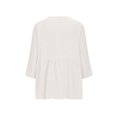 thumbnail image 5 of MaFYtyTPR Womens Linen Shirts 3/4 Sleeve Tops for Women Trendy Solid Color V-Neck Button Cardigan Lightweight Loose Three-Quarter Tee Blouse Z-White XXL, 5 of 5