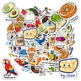 thumbnail image 4 of 35pcs Funny Animal Stickers Cute Kids Stickers Food PVC Stickers for Laptops Notebooks Phones, 4 of 9