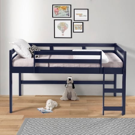 Lara Twin Loft Bed  Navy Blue Finish 38260