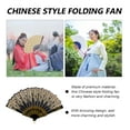 thumbnail image 5 of Fan Chinese Folding Hand Fans Vintage Style Japanese Foldable Dance Silk Retro Classic Asian Performance Belly Bouquet, 5 of 9