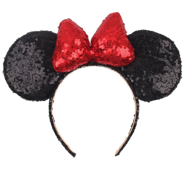 Diadema con orejas de Mickey de Disney para niña y mujer, bandana con lazo de lunares de 5 pulgadas, accesorios para el cabello para fiesta y viaje, gran oferta, 2023