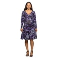 thumbnail image 5 of Maternity Animal V Neck Belted Faux Wrap Dress, 5 of 5