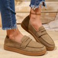 thumbnail image 6 of Wensltd Women's Loafers Slip On Flat Shoes Suede Upper Spring Autumn Daily Soft Walking Shoes, 6 of 9