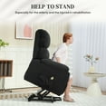 thumbnail image 4 of HOMCOM Fauteuil Releveur, Fauteuil Inclinable Électrique avec Pochette Latérale, Télécommande, Noir, 4 of 10