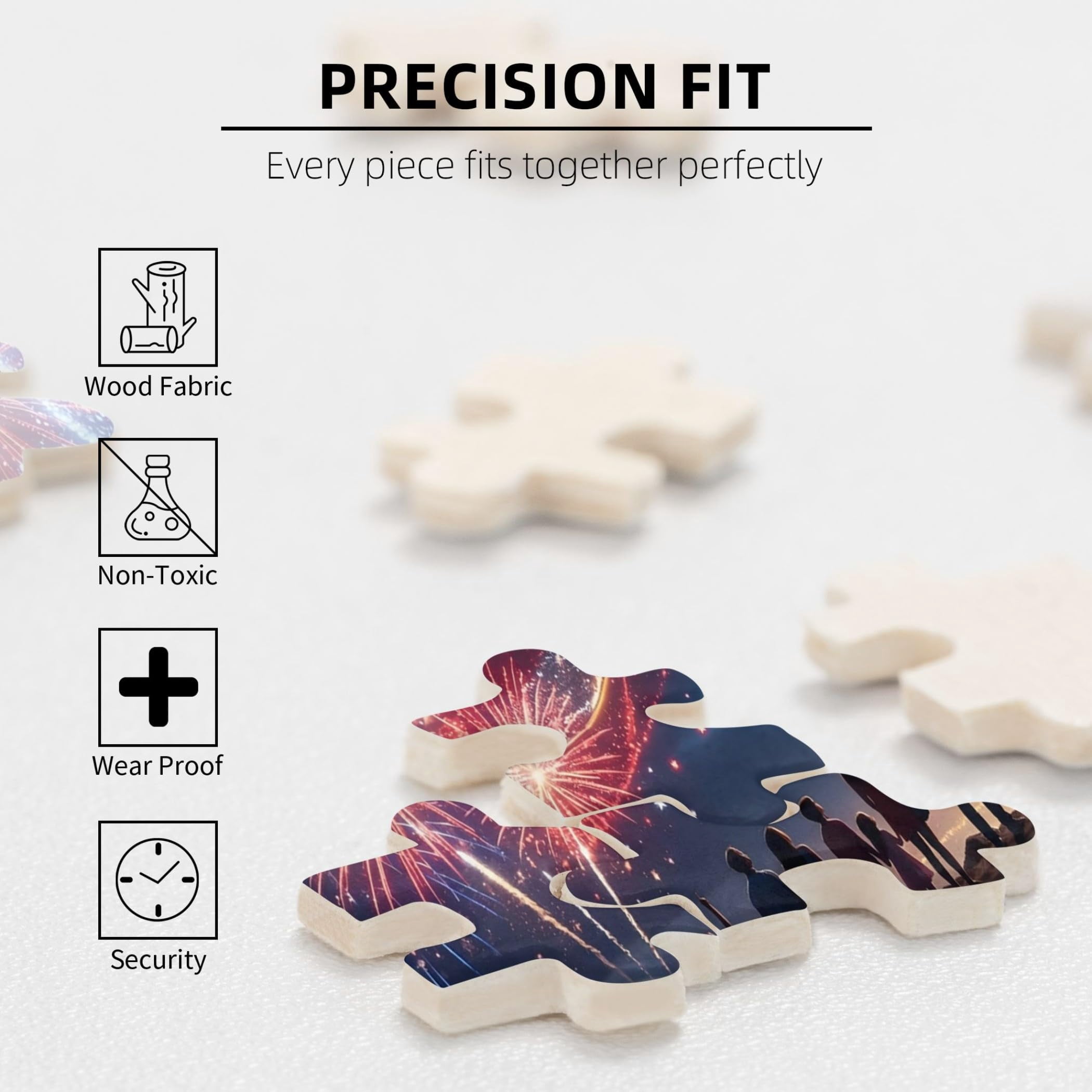 250th Anniversary of the USA Jigsaw Puzzle, 1000 Pieces 250 Years Independence Tribute, Family Game Nights Gift, 29.5" x 19.7"