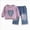 Light Purple 0726, variant on Toddler Girls Outfits 9 12 18 24 Months 2T 3T 4T 5T Girls Fall Winter Clothes Toddler Girls Ruffle Long Sleeve Cute Top Jeans Bell-bottomed Pants 2PCS Set Pink Size 2-3 Years
