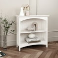 thumbnail image 2 of eHemco 2 Tier Storage Shelf Bookcase with 2 Arched Supports, 29 Inches Height, White, 2 of 7