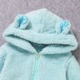 thumbnail image 6 of Qingpeng Newborn Girl Boy Rompers Bear Ear Hooded Footed Jumpsuit Winter Fleece Warm Onesies Pajamas Long Sleeve Zipper Winter Coat Outfits for Kids 0-2 Years, 6 of 9
