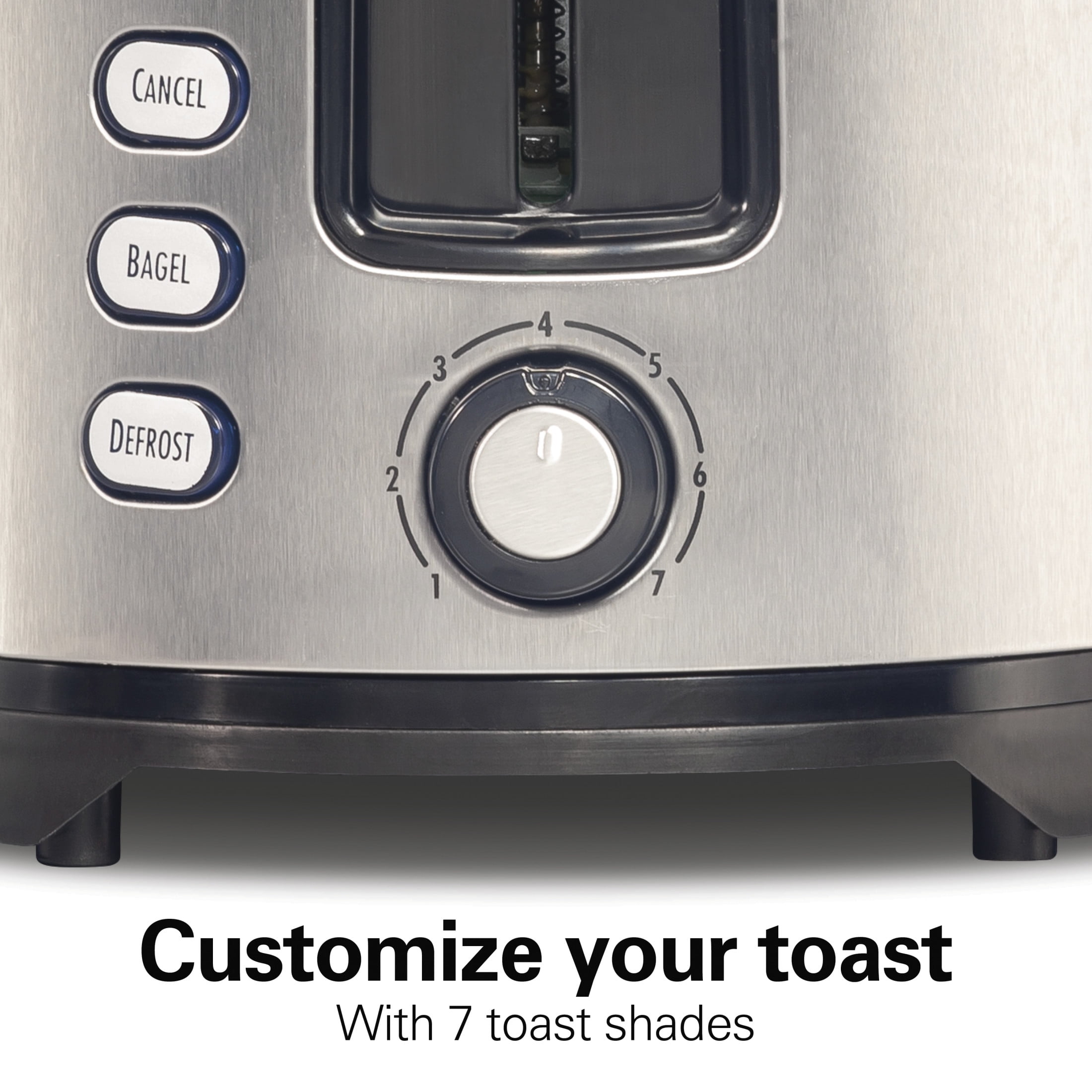 Hamilton Beach 2-Slice Bread and Bagel Toaster with Extra-Wide Slots and Drop-Down Crumb Tray, Black