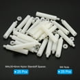 thumbnail image 3 of Uxcell M4x35+6mm Nylon Hex Spacer Standoffs PCB Standoff Screws Nuts, 1Set/50Pcs, 3 of 5