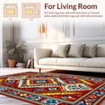 thumbnail image 2 of ODIKA 3'x5' Machine Washable Non-Slip Area Rug, Unique Bright Geometric Arrangement High Traffic Rug, Red, 20573, 2 of 7