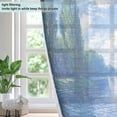thumbnail image 4 of Yayeee Window Curtains Set of 2 for Living Room Light Filtering 63"x52", Blue Sky and River, 4 of 7