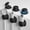 black   6pcs, variant on Rotating cable organizer, desktop data cable storage and sorting hub, mobile phone charging cable clip, spring fixed cable organizer