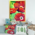 thumbnail image 3 of Designart 'Red Blossoming Poppies Over Wild Green V' Traditional Framed Art Print, 3 of 4