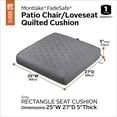 thumbnail image 4 of Classic Accessories Montlake FadeSafe Water-Resistant Patio Chair/Loveseat Quilted Cushion, 25 x 27 x 5 inch, Grey, 4 of 18