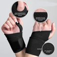 thumbnail image 4 of Muñequera atlética ajustable para hombres y mujeres, soporte para túnel carpiano, tendinitis, levantamiento de pesas, (negro / 1 par) Feliz Sencillez, 4 of 5