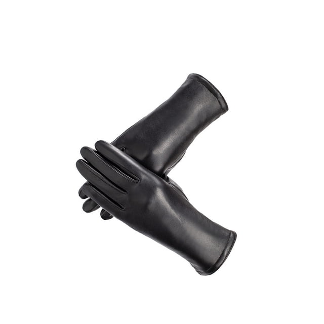 Jumpingount 1 par de guantes de cuero de tela para mujer, guantes térmicos de Color sólido para mantener el calor, guantes de montar al aire libre para guantes y mitones METRO Jumpingount AP014258-02