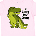 thumbnail image 4 of Inktastic I Love My Dad with Baby and Daddy Tyranasaurus Rex Boys or Girls Toddler T-Shirt, 4 of 5