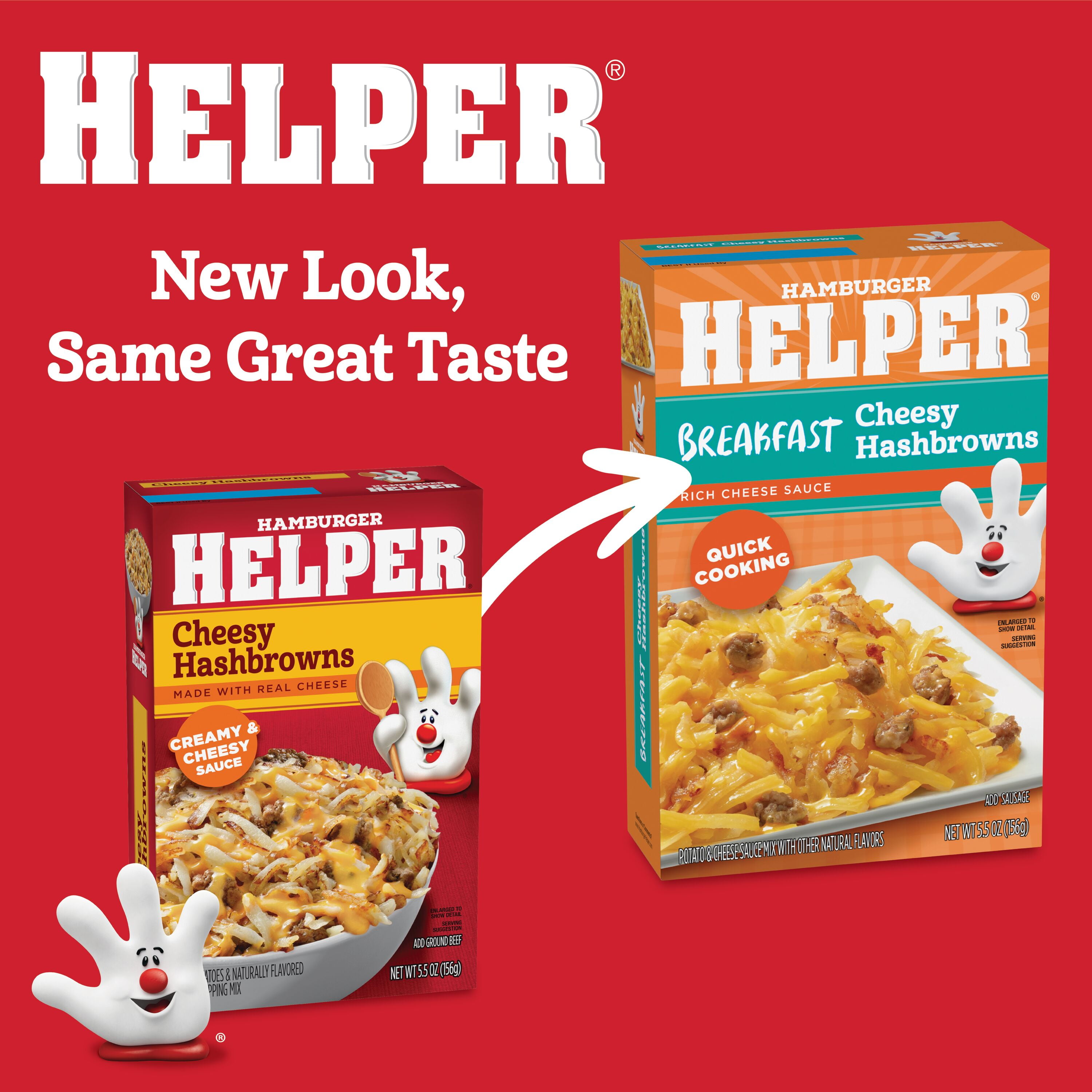 Hamburger Helper Cheesy Hashbrown with Real Cheese, 5.5 oz Box