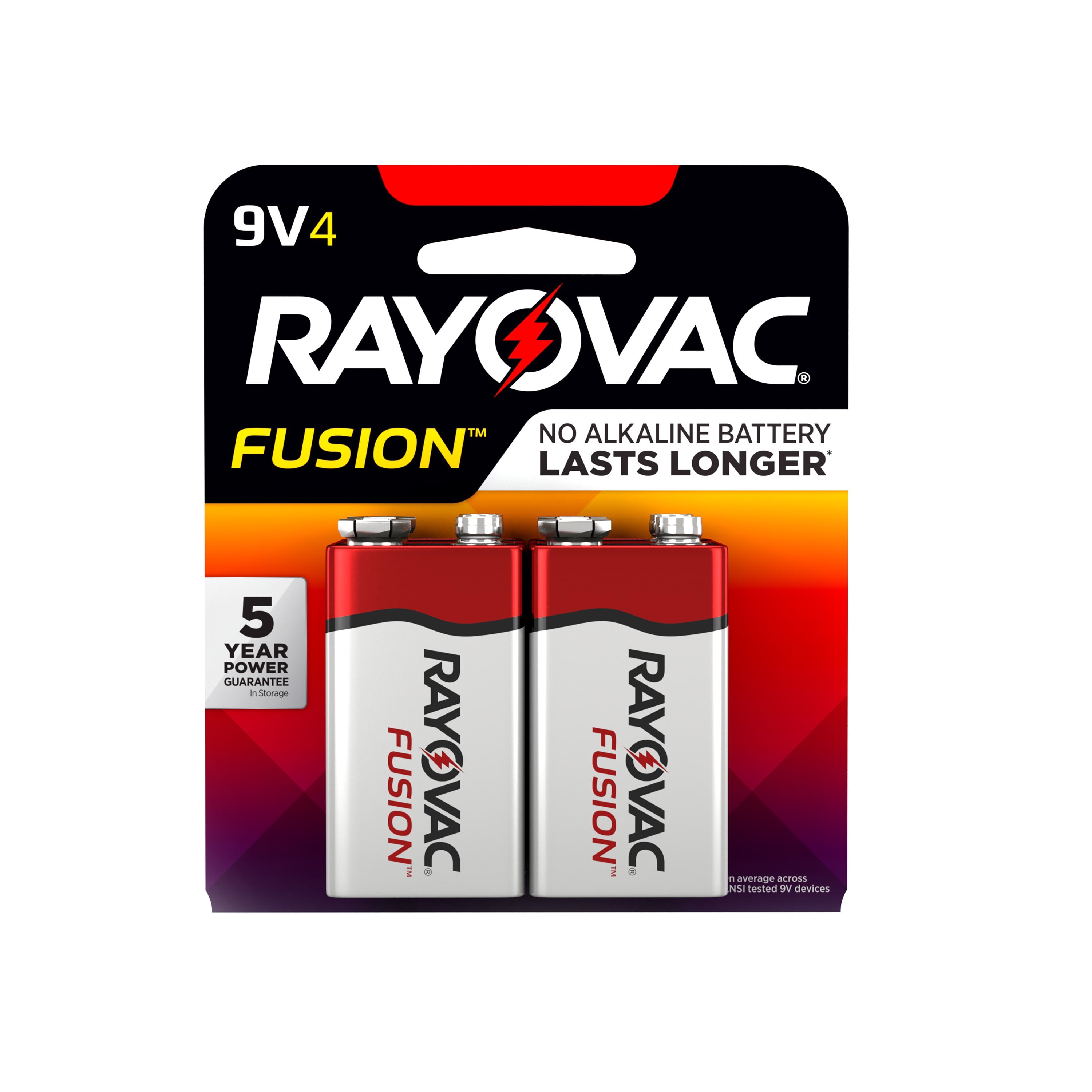 1 Count Rayovac Rechargeable 9V Batteries High Capacity Rechargeable Plus 9V Battery