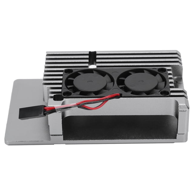 Funda de aleación de aluminio para Raspberry Pi 4b, caja protectora, Kit de carcasa de refrigeración con ventilador