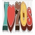 thumbnail image 3 of Ambesonne Vintage Shower Curtain, I Love Seventies Pastel, 69"Wx70"L, Multicolor, 3 of 3