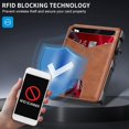 thumbnail image 3 of Billetera KIKVES con AirTag, bloqueo RFID, marrón, estuche pop-up, 3 of 8