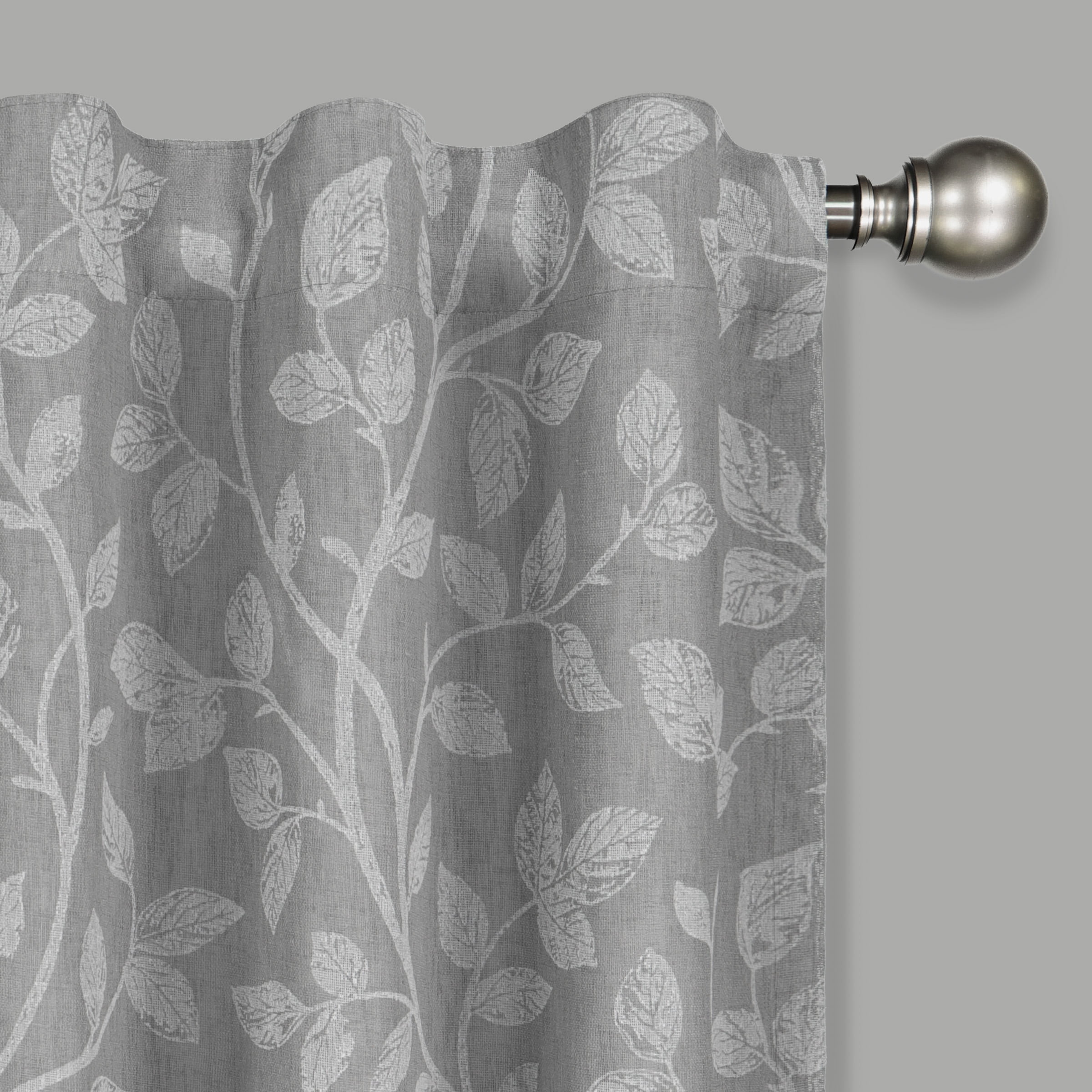 Eclipse Nora Botanical Print Absolute Zero Blackout Window Panel