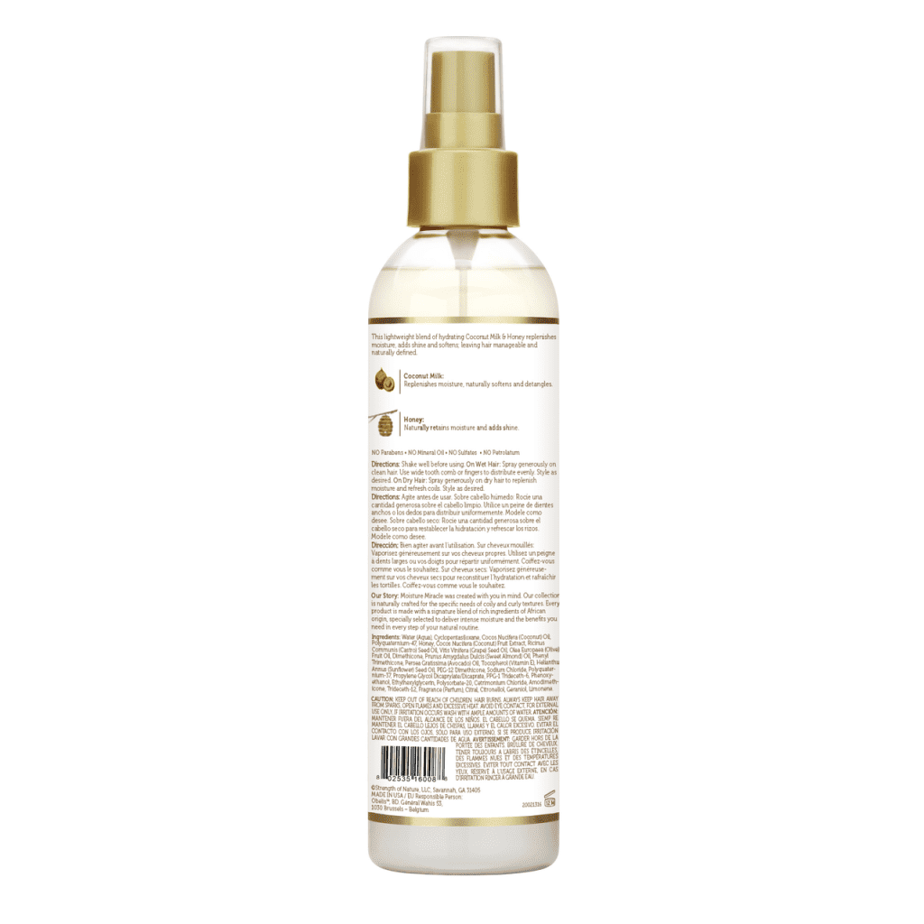 African Pride Moisture Miracle Leave In Conditioner With Coconut Milk And Honey, 8 Oz, 3 Pack