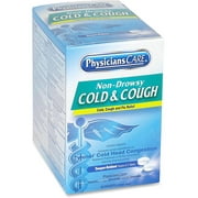 PhysiciansCare Cold and Cough Congestion Medication, Two-Pack, 50 Packs/Box