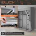 thumbnail image 4 of Closet Armable Ropero Armario Organizador 205x45x170cm Color Gris Claro Blick, 4 of 9