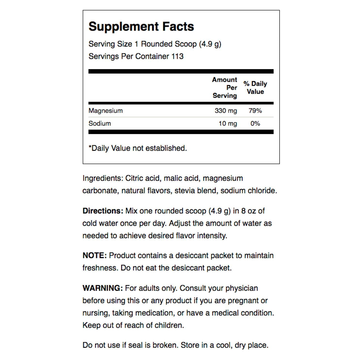 Swanson Mellow Mag Calming Anti-Stress Drink Mix Powder, Orange, 20 oz