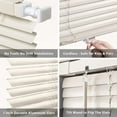 thumbnail image 2 of LazBlinds No Tools-No Drill 1" Aluminum Mini Blinds, Cordless Blinds for Windows, Light Filtering Horizontal Blinds and Shades for Window Size 43'' W x 48'' H, Cream, 2 of 6