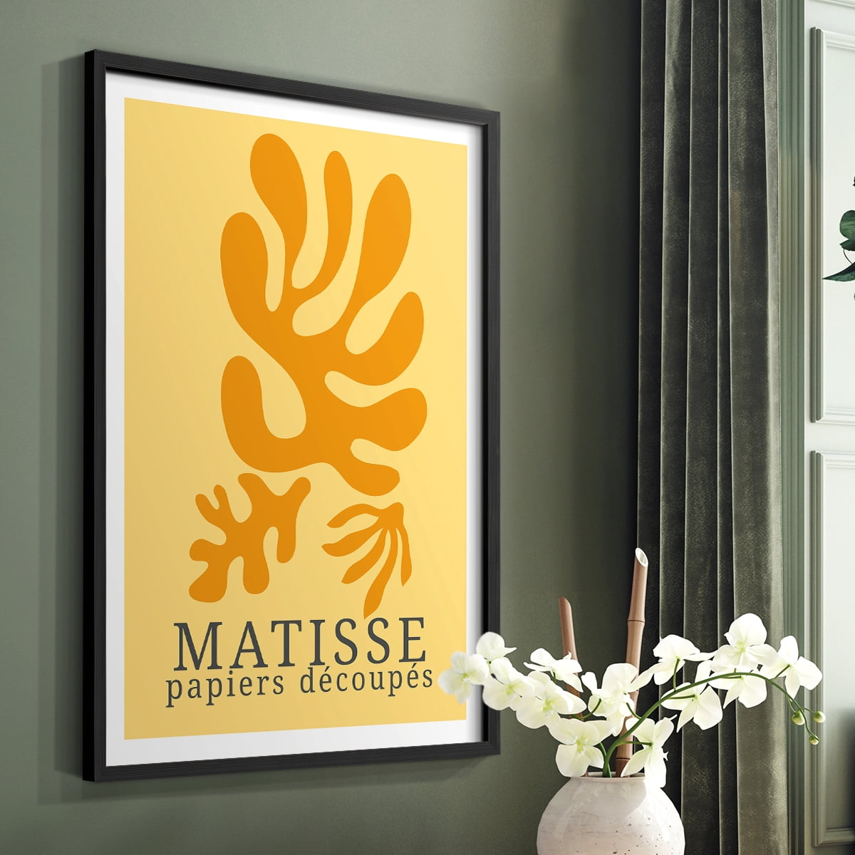 Matisse CCCLVIII in Black Solid Wood 11 x 14 Framed Print
