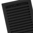 thumbnail image 2 of 6in x 10in Montezuma Style Black Iron Metal Heating and Cooling Air Floor Register (5 PACK) - Overall 7 1/4" x 11 1/4", 2 of 2