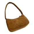thumbnail image 2 of Bolso de hombro para mujer, bolso elegante para mujer, bolso para axilas, bolso de mano para niñas con cremallera, bolso de playa, monedero para Marrón, 2 of 4