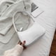 thumbnail image 5 of Bolso de hombro pequeño elegante simple para mujer bolsos de mano de color puro (blanco), 5 of 5