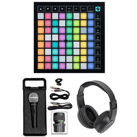 Novation Launchpad X MIDI USB Music Production Pad Controller+Mic+Headphones