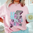 thumbnail image 3 of Hot Mess Mama T-Shirt – Funny Colorful Graphic Tee with Checkered Print and Stars, Mother's Day Gift, Cute Casual Mom Life Shirt, 3 of 7