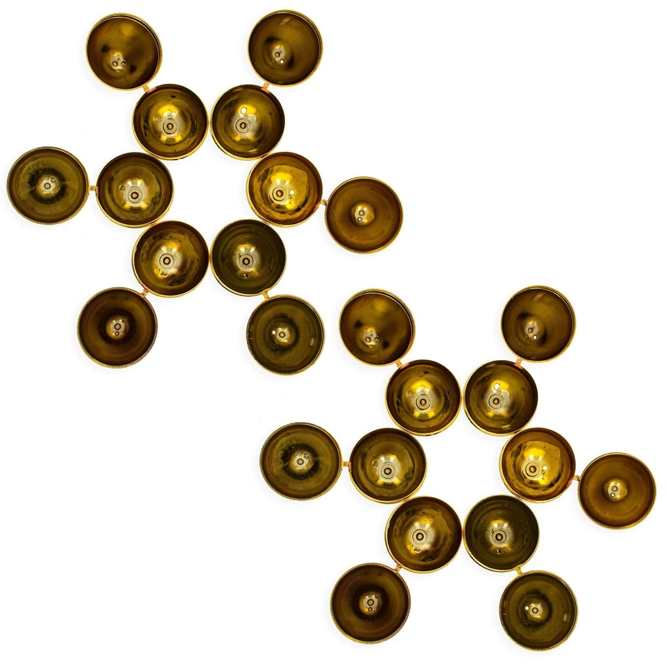 CIRCLE- Gold Fillable Plastic Easter Eggs For Party Favors And Egg Hunts 2.25 Inches