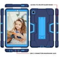 thumbnail image 4 of Dteck Case for Samsung Galaxy Tab A7 Lite 8.7-inch SM-T220 T225 (2021 Released),Shockproof Armor Rubber Case Kickstand Hybrid 3-Layer Protection Hard Cover without Screen Protector,Navy+Blue, 4 of 7