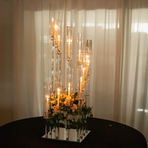 Glass Pedestal Candle Holder