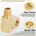 thumbnail image 3 of KOOTANS Paquete de 4 accesorios de tubería de latón de 1/4" NPT hembra a 1/4" NPT hembra a 1/4" NPT macho Street Tee, 3 of 5