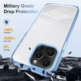 thumbnail image 4 of JTCASES for iPhone 11 Pro Max Case, Crystal-clear Transparent Backplane Anti-slip Plating Frame Military Grade Drop Resistant Shockproof for iPhone 11 Pro Max(6.5" 2019), Blue, 4 of 8