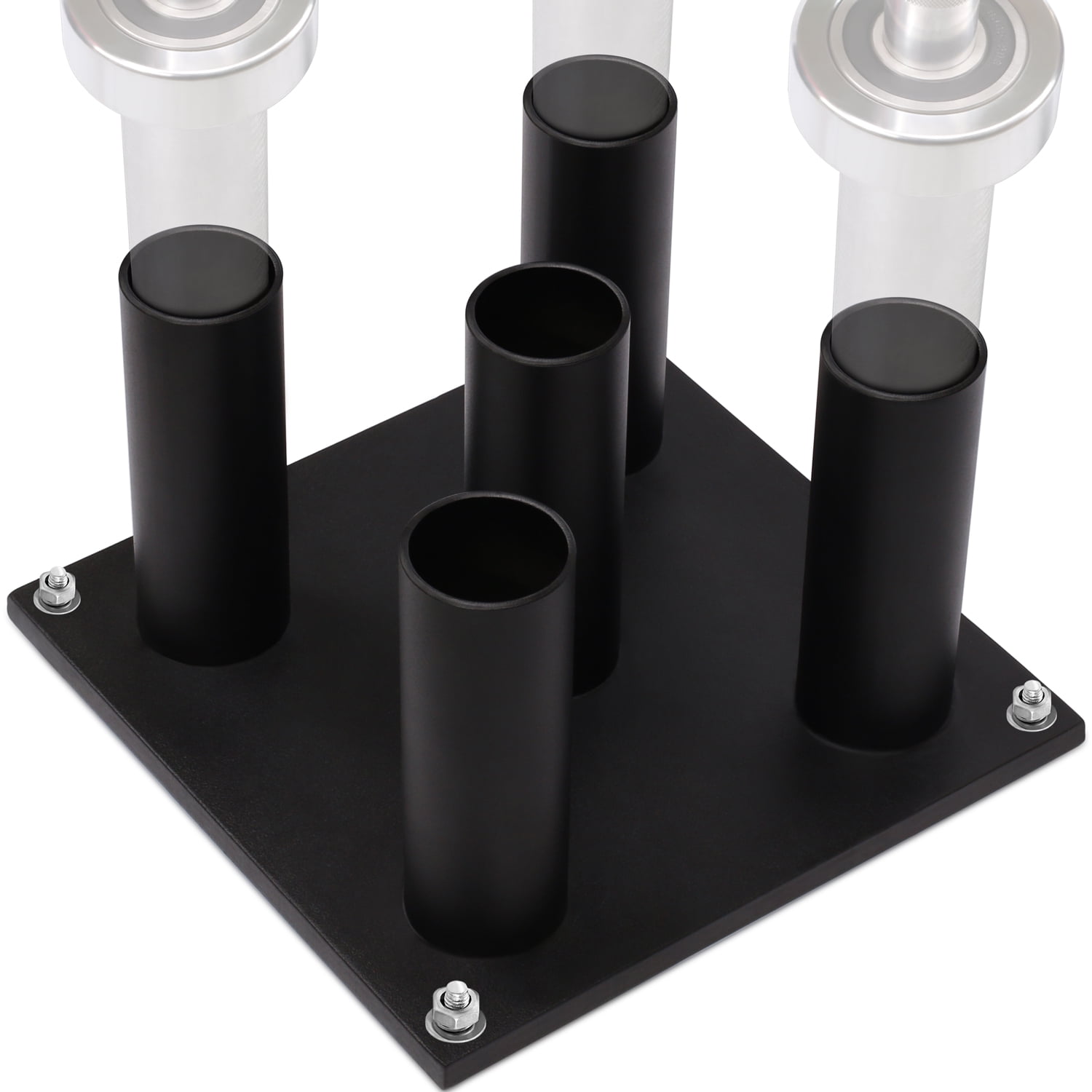 Yes4All Barbell Holder 5 Bars Vertical Storage Display Rack 12" x 12