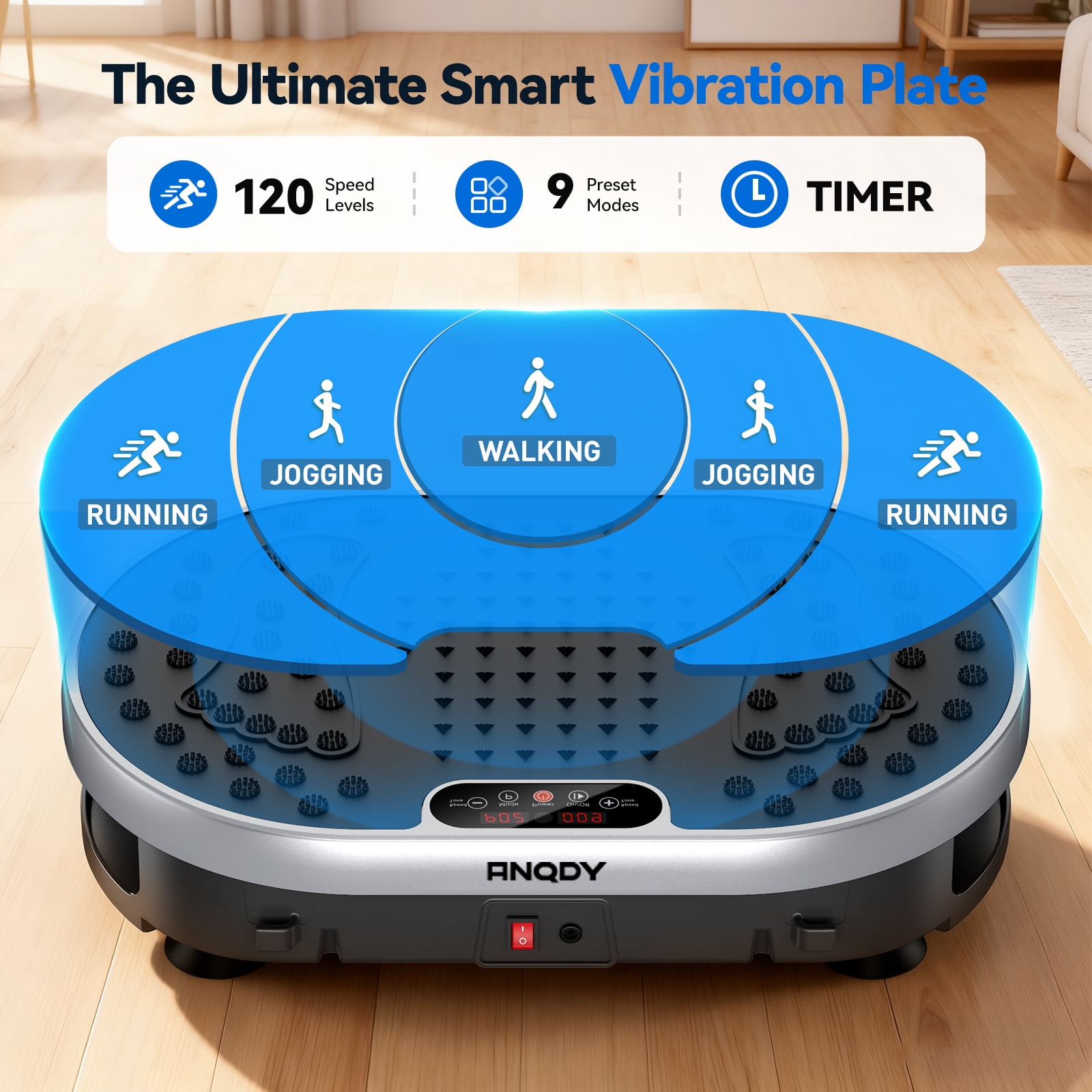 Anqdy Vibration Plate Exercise Electric Weight Loss Machine For Body Action System - Lymphatic Drainage