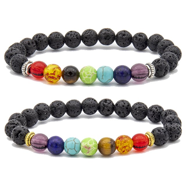 pulseras de cuentas elásticas curativas con piedras preciosas semipreciosas, unisex, regalos de aniversario de cumpleaños de Navidad