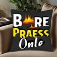thumbnail image 5 of Set of 2 Decorative Throw Pillow Covers 18x18in - Bold " BREE PAESS Onle " Design with Fiery Volcano Pattern for Couch Bed Car, 5 of 8