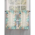 thumbnail image 5 of Beige Coastal Bathroom Window Curtain, Summer Nautical Beach Coral Starfish Light Filtering Coffee Kitchen Curtains, Bedroom Living Room Curtains 2 Panel 84"x54", 5 of 6